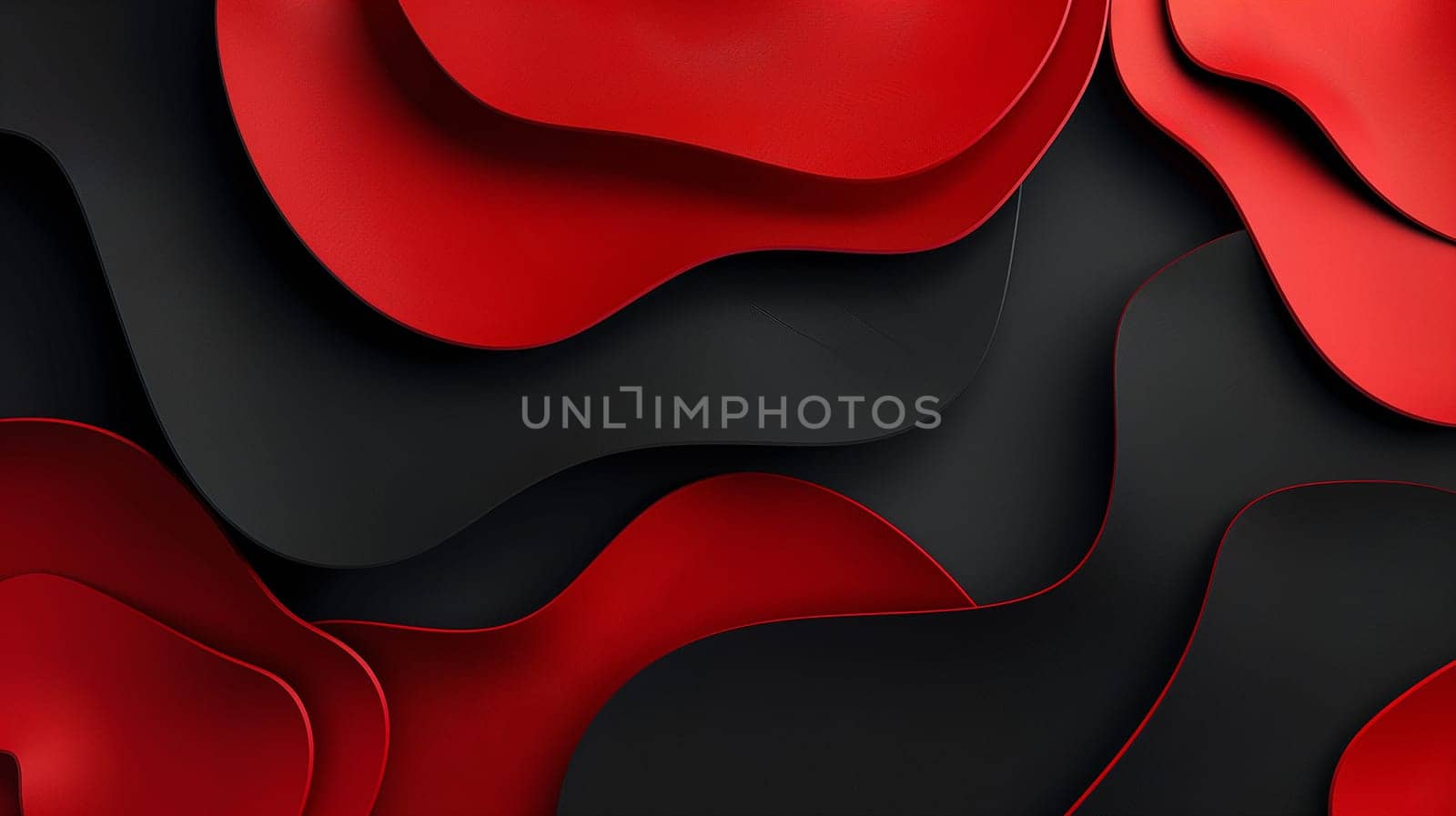 Black and red lines and waves.Professional stock background. High quality illustration