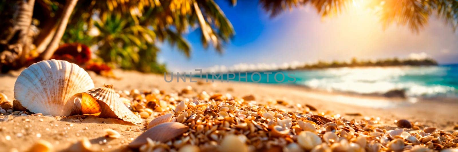 shells on the beach against the backdrop of the sea. Selective focus. nature.