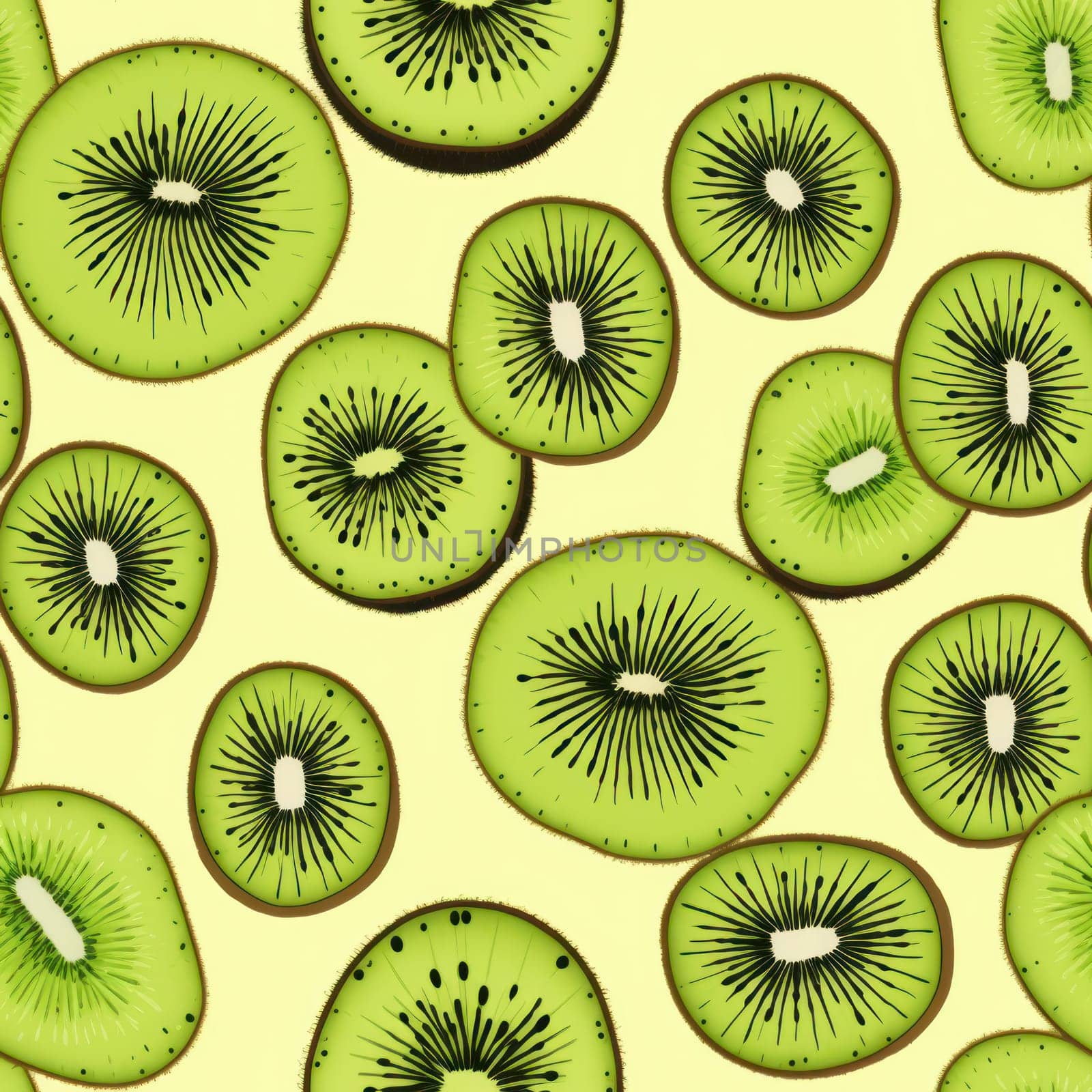 Kiwi fruits pattern. Generate Ai by ylivdesign