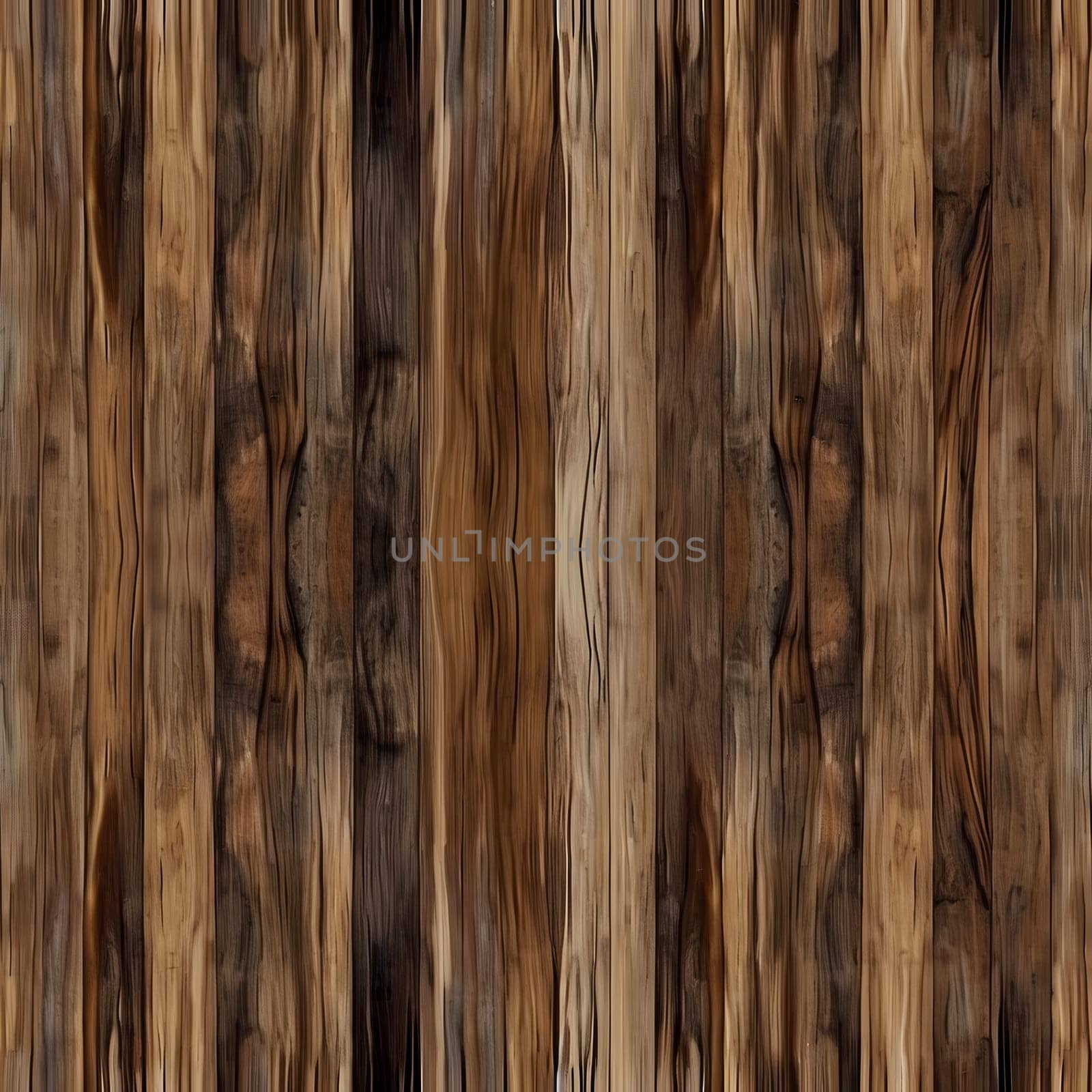 Medium brown wood background. Seamless wooden planks board texture. Neural network generated image. Not based on any actual scene or pattern.