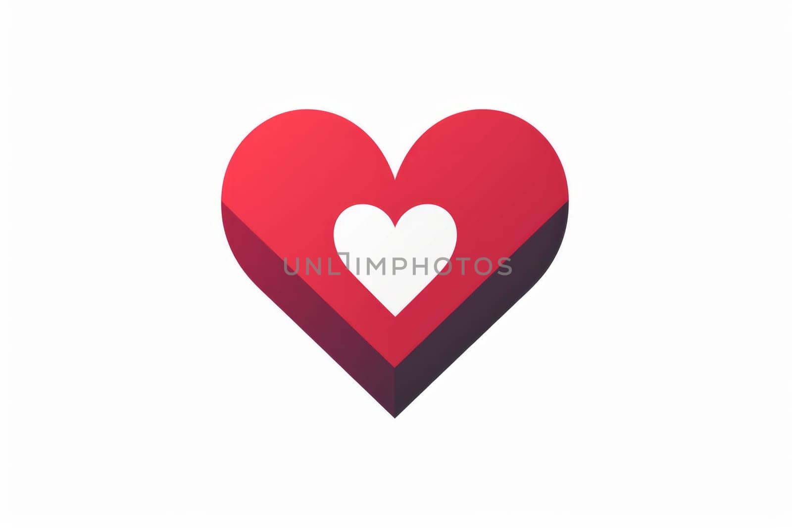 Logo shape heart. Love design. Generate Ai