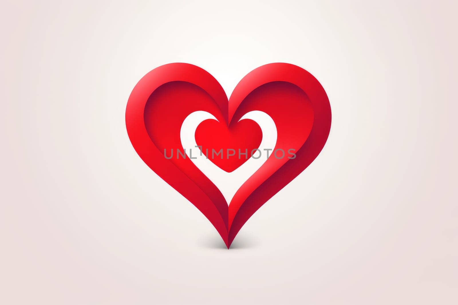 Stylish Logo shape heart. Love design. Generate Ai