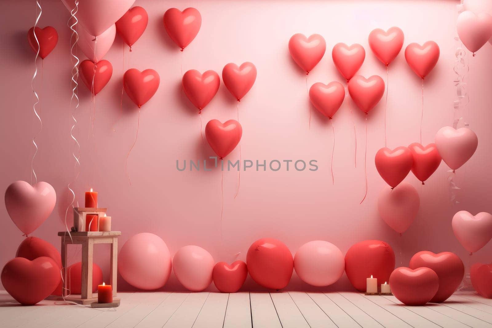 Love day mockup background. Generate Ai by ylivdesign