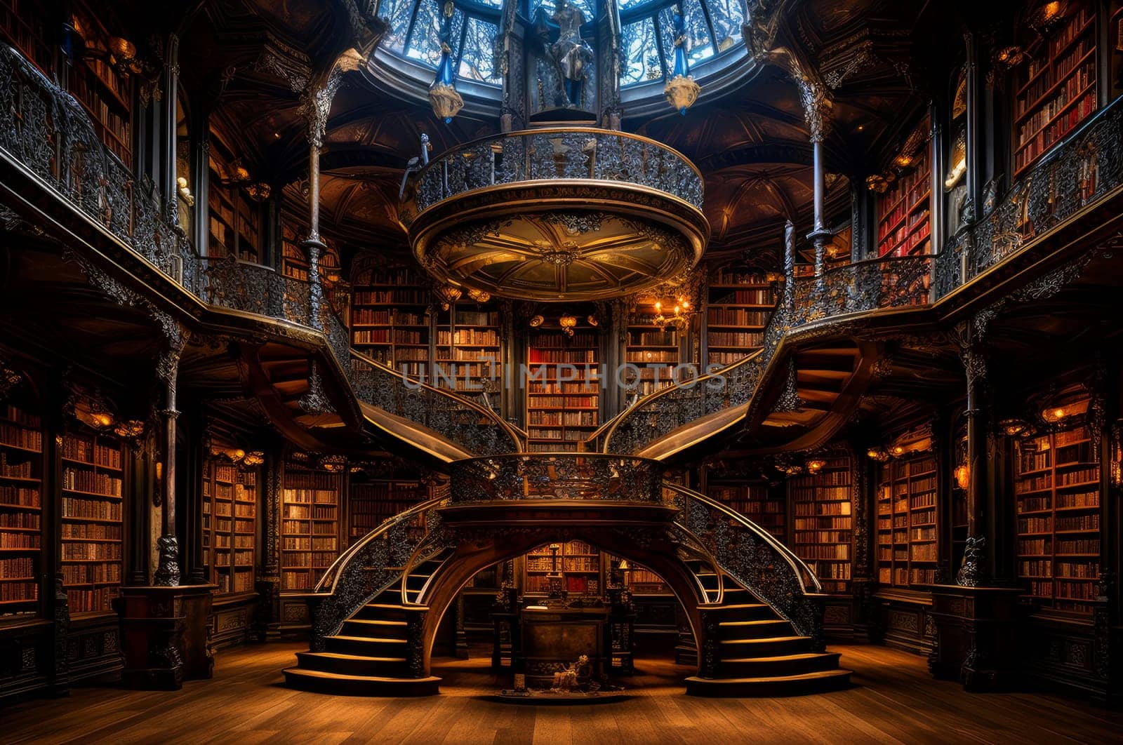 Magnificent library. Generate Ai by ylivdesign