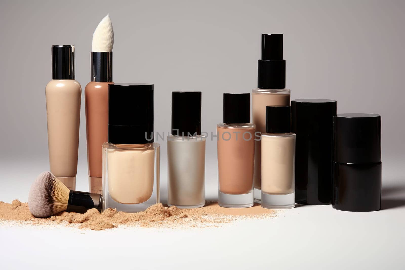 Hydrating Makeup foundation products cosmetic. Beauty liquid. Generate Ai