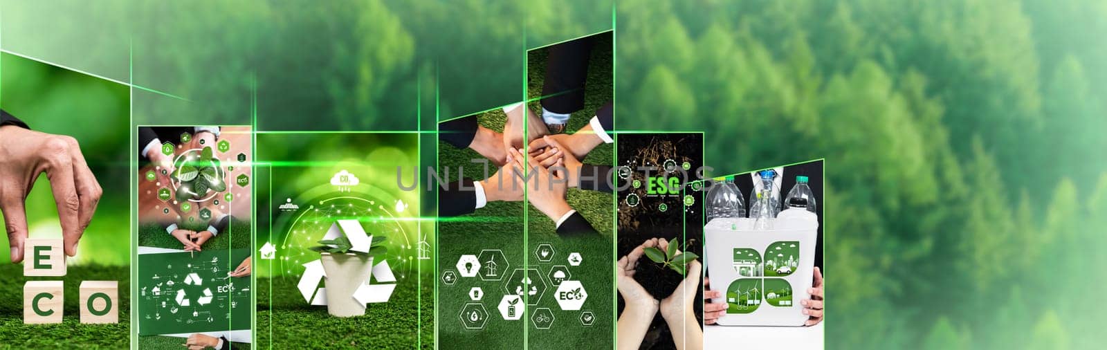 Green business ESG management tool to save world future concept model case idea to deal with bio carbon waste cycle data for better day of city life while building jobs, money, LCA tax and profit .