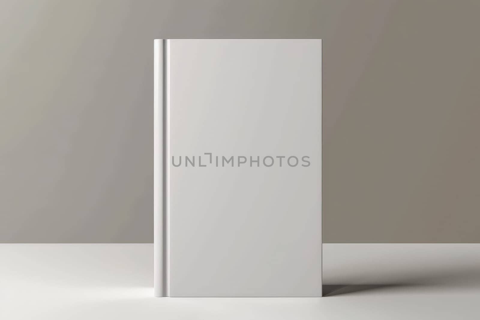 blank white book cover for mockup. isolated background . Generative AI.