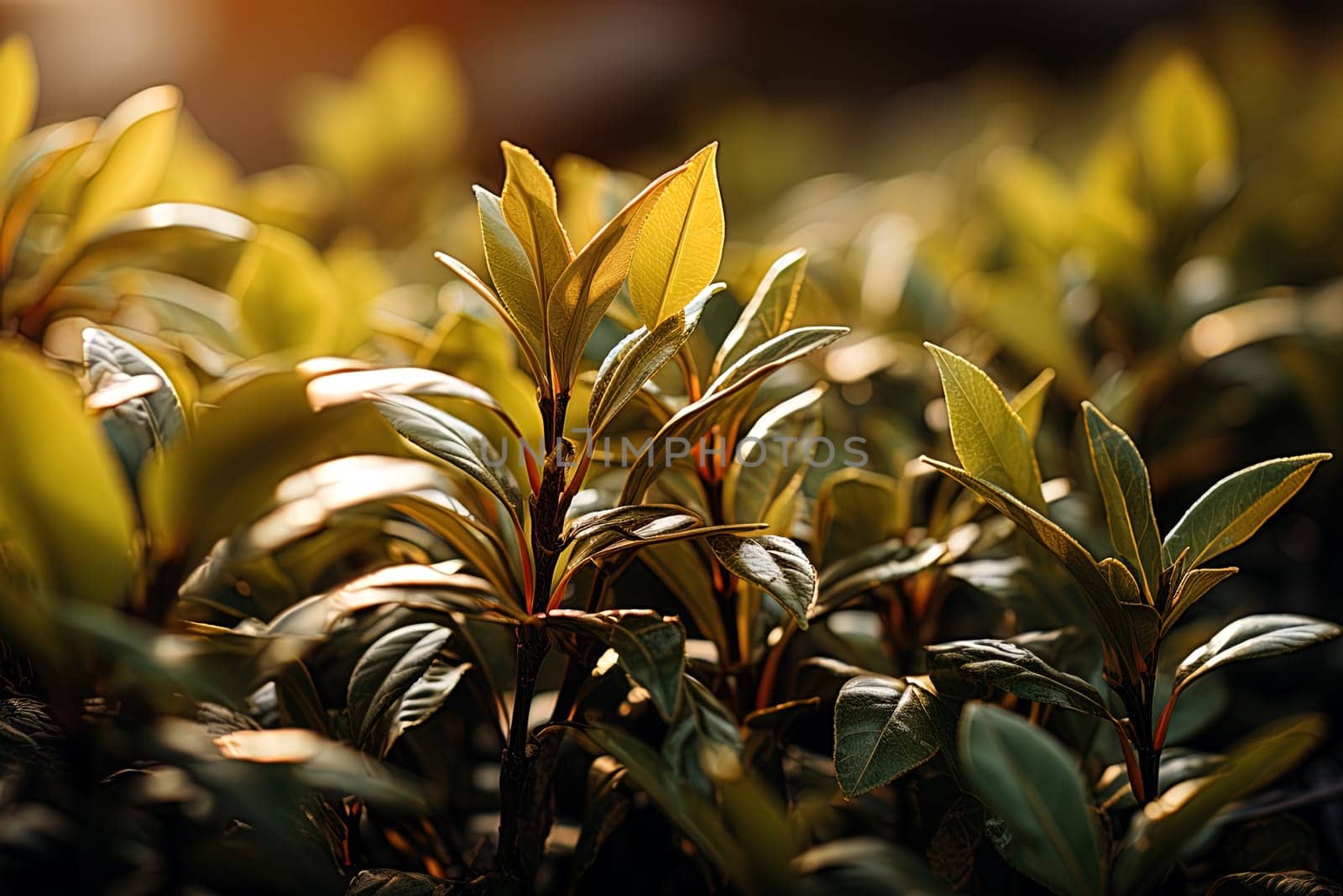 Tea leaves close-up, background with tea leaves