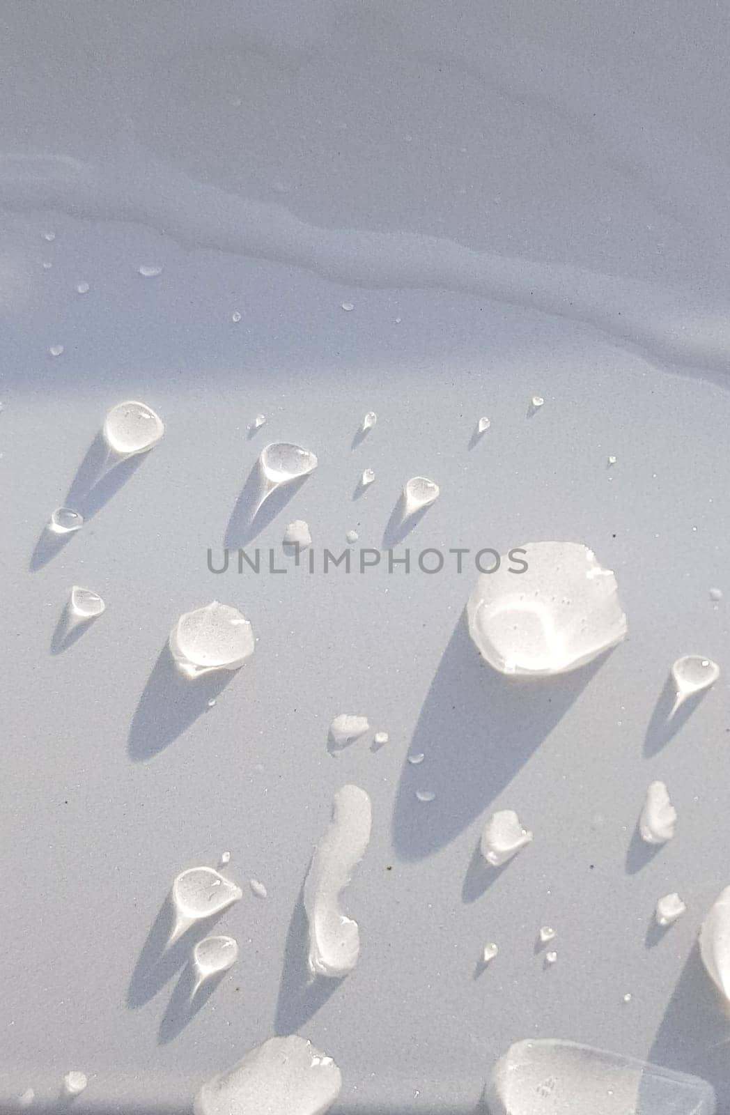 Water droplets perspective through white color surface good for multimedia content backgrounds