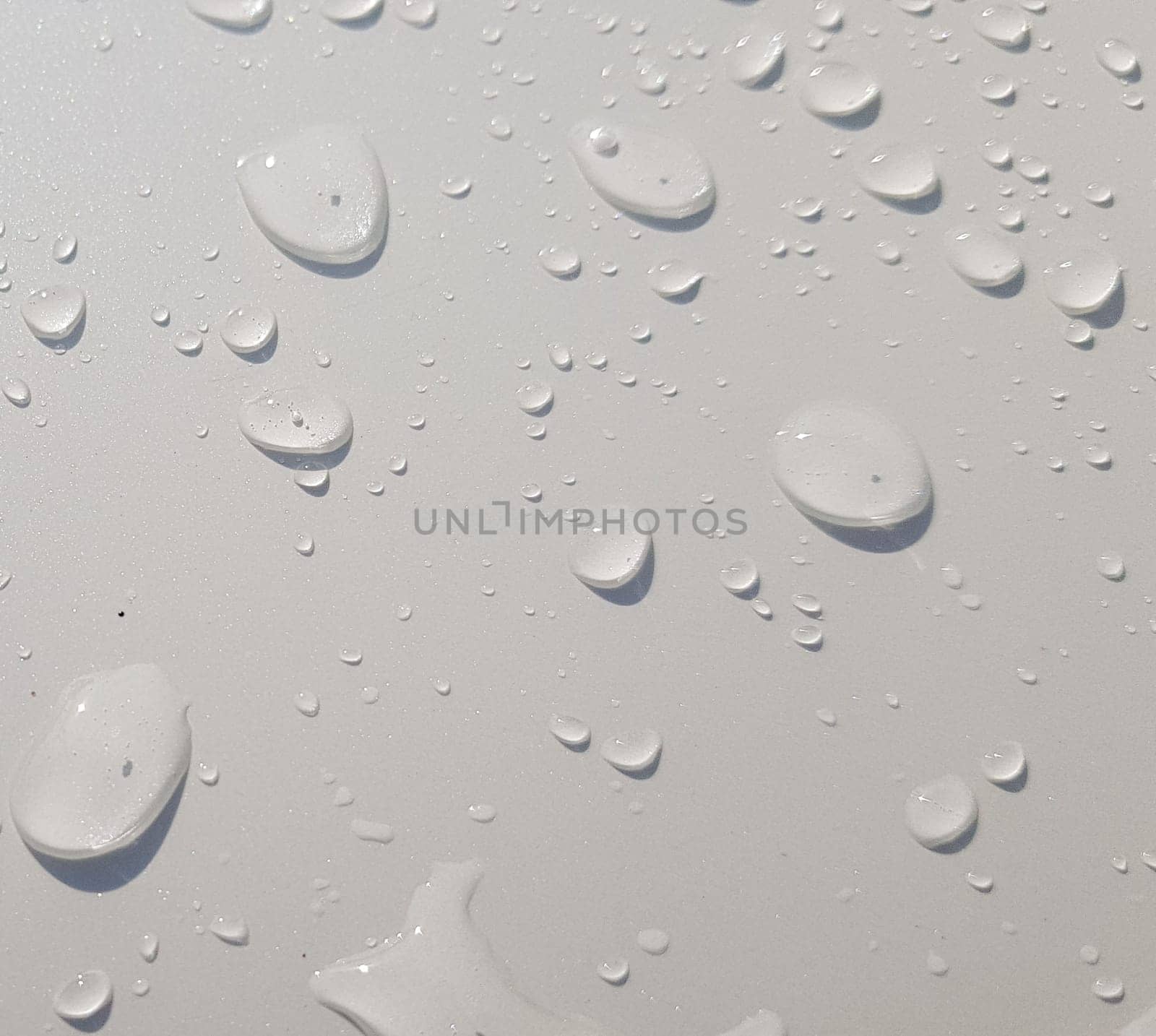 Water droplets perspective through white color surface good for multimedia content backgrounds