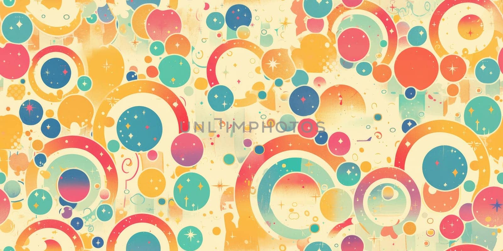 Colorful abstract 80s style seamless pattern. wall art paint