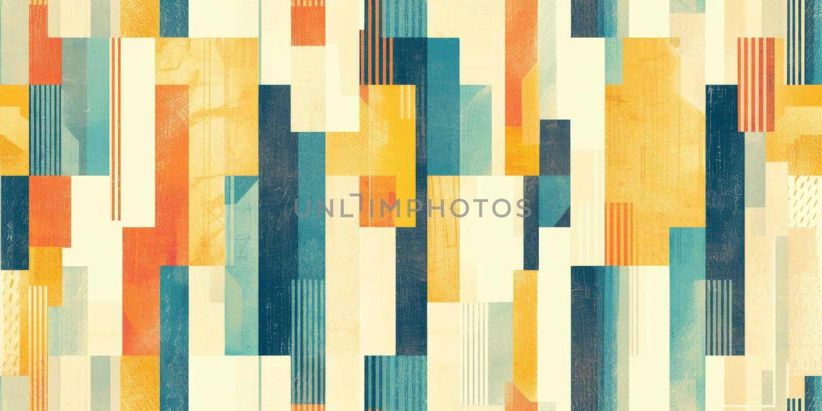 Colorful abstract 80s style seamless pattern. wall art paint. by Benzoix