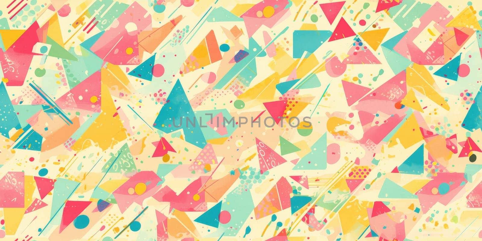 Colorful abstract 80s style seamless pattern. wall art paint