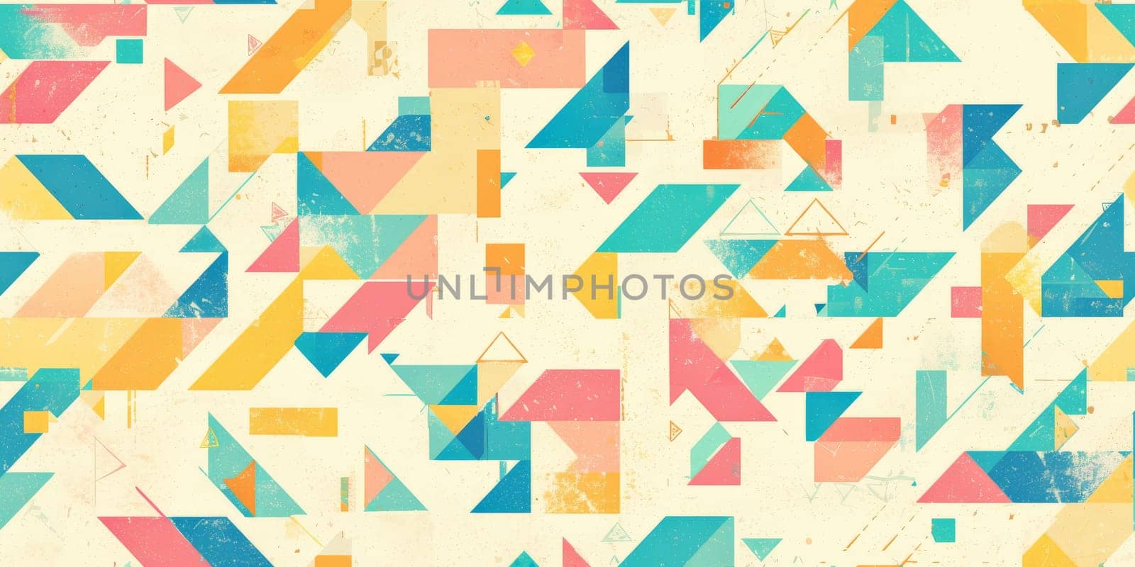 Colorful abstract 80s style seamless pattern. wall art paint