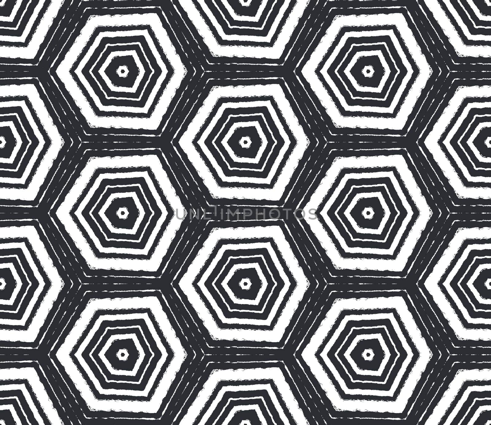 Striped hand drawn pattern. Black symmetrical by beginagain