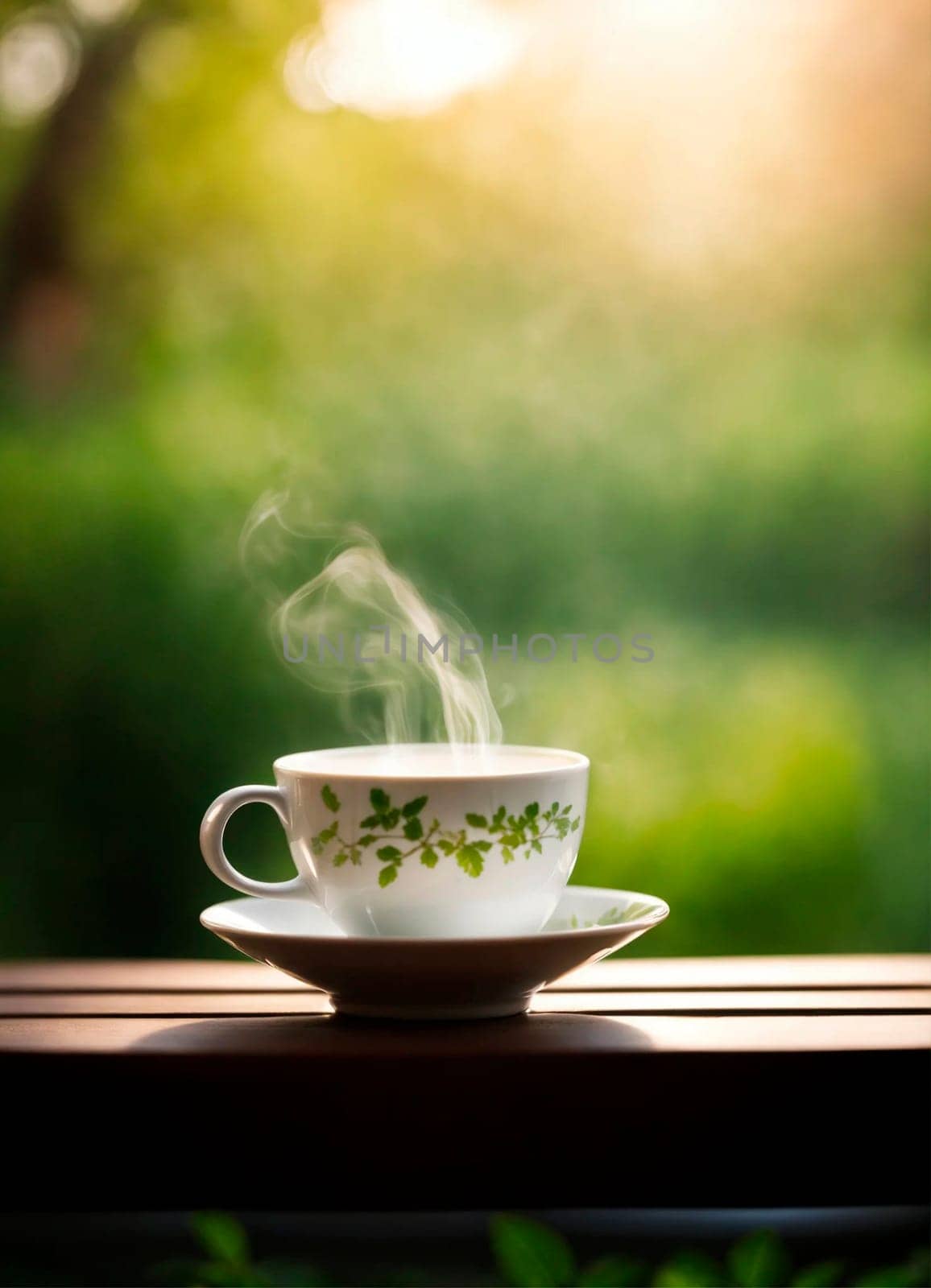 cup of tea on a tea plantation. Selective focus. drink.