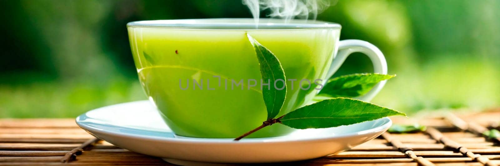 cup of tea on a tea plantation. Selective focus. drink.