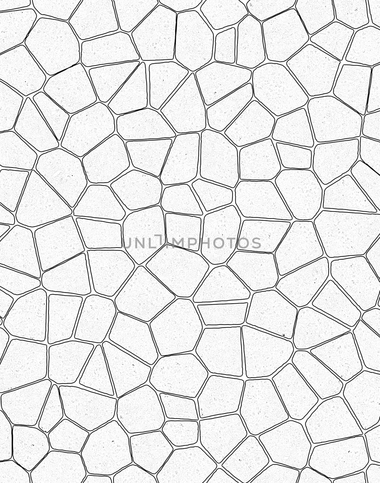 A background with uneven oval fragments of white color and a black outline. Texture or background