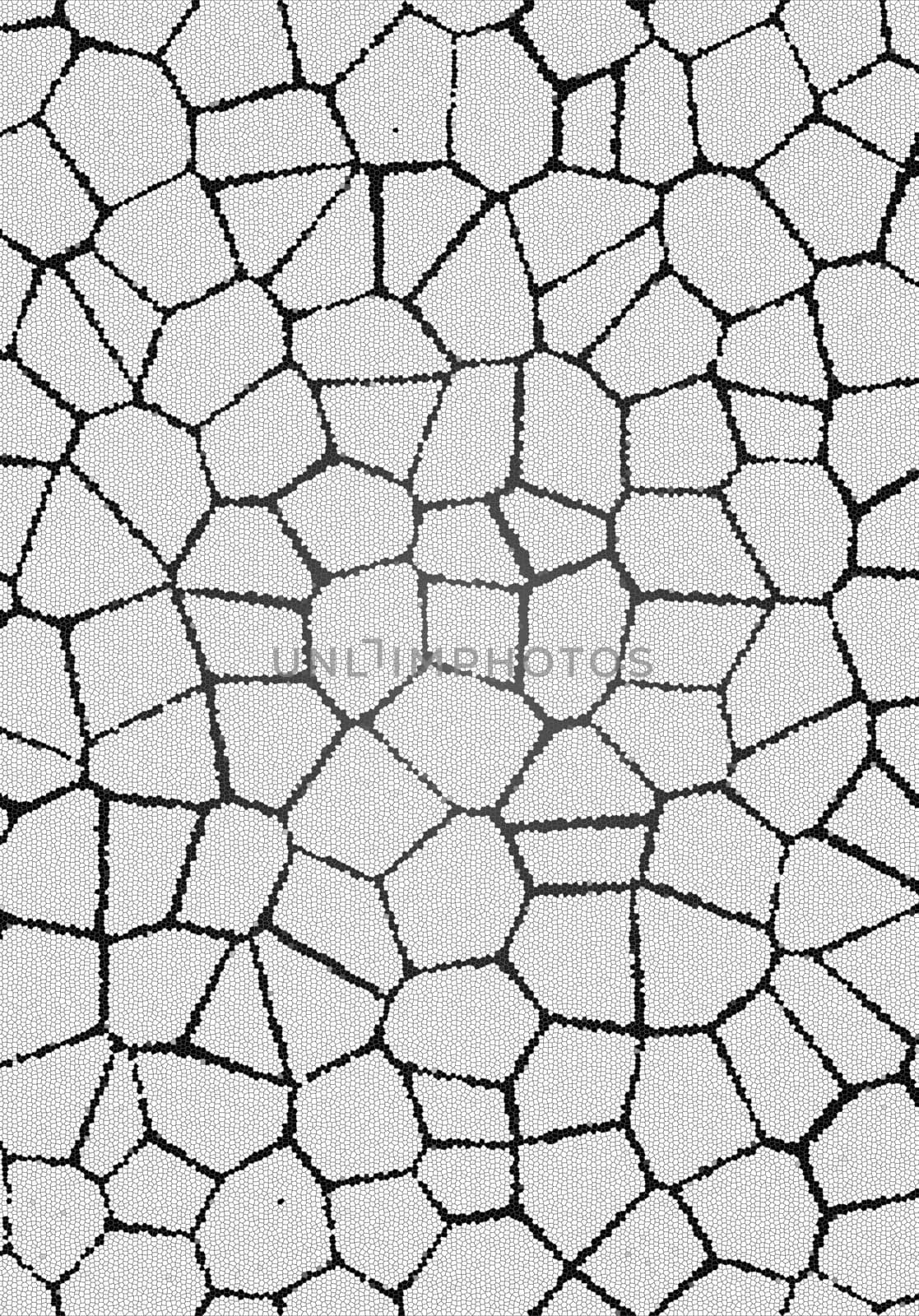 Abstract background with uneven oval fragments of white color and a black outline.Texture or background