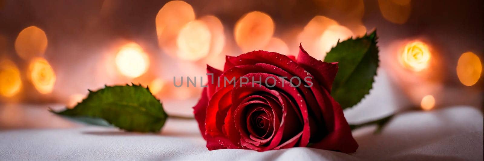 rose and rose petals on a white background. Selective focus. by yanadjana