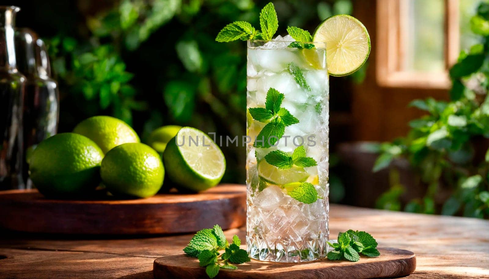 mojito cocktail in a glass. Selective focus. drink.