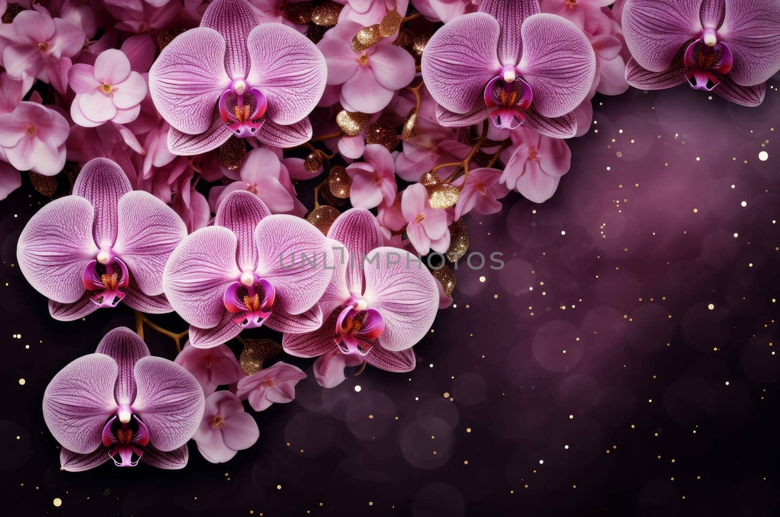 Luxury orchid background. Generate Ai by ylivdesign