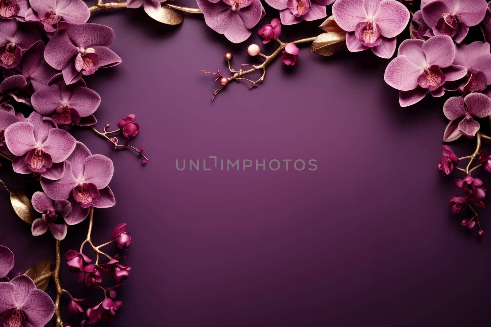 Elegant Luxury orchid background. Generate Ai by ylivdesign