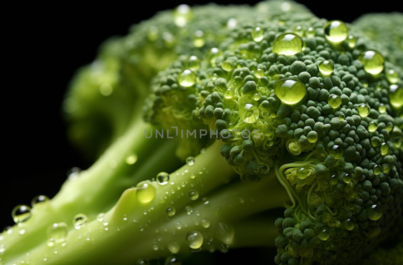 Large Macro broccoli. Generate Ai by ylivdesign