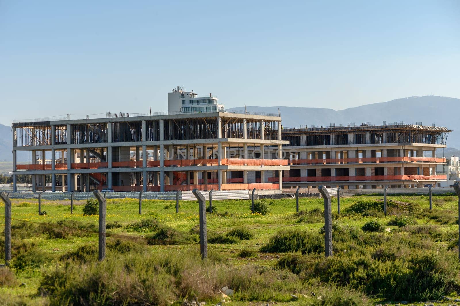 construction of a residential complex in winter in Cyprus 1