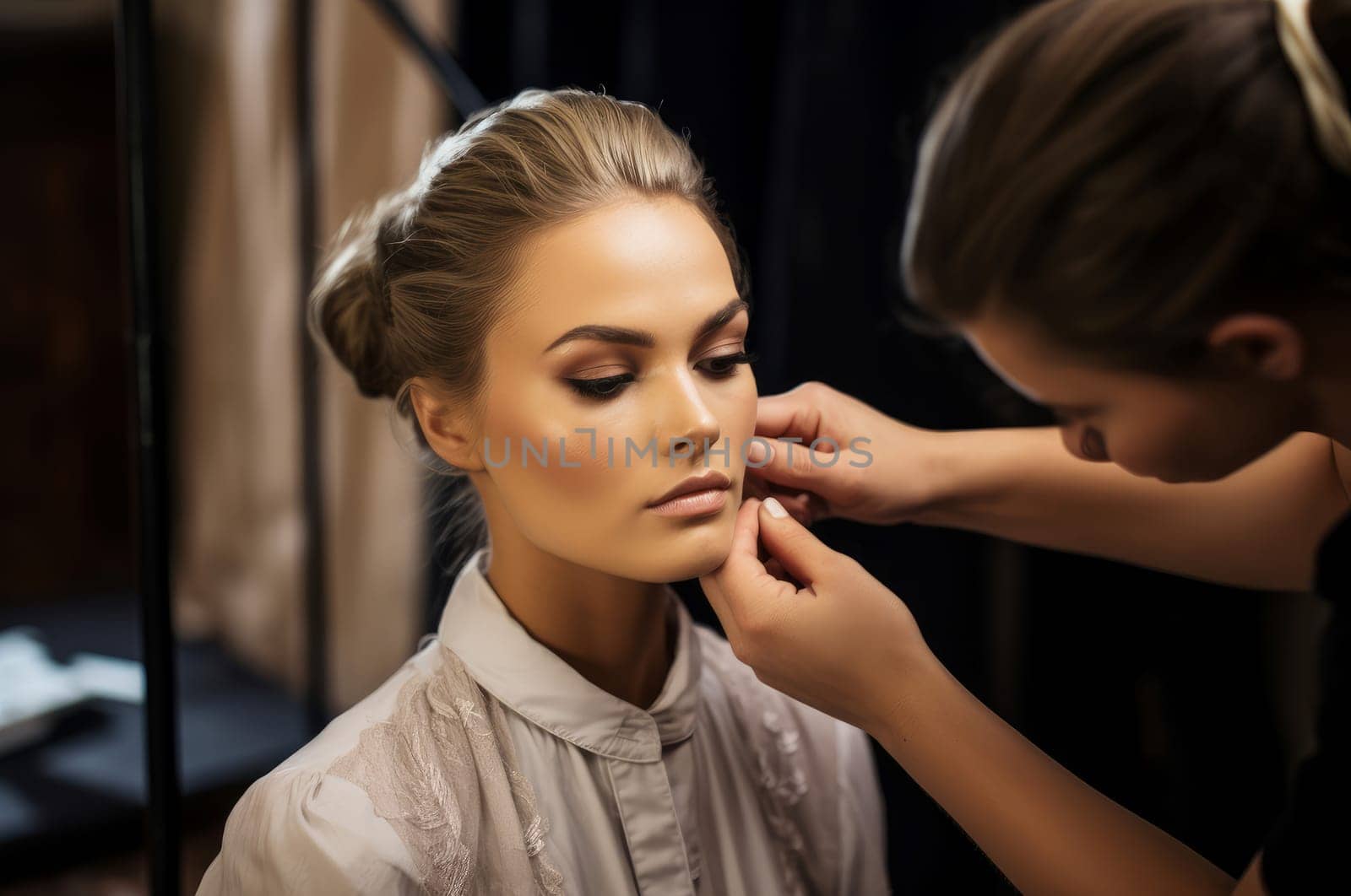 Makeup artist eyeshadow. Generate Ai by ylivdesign