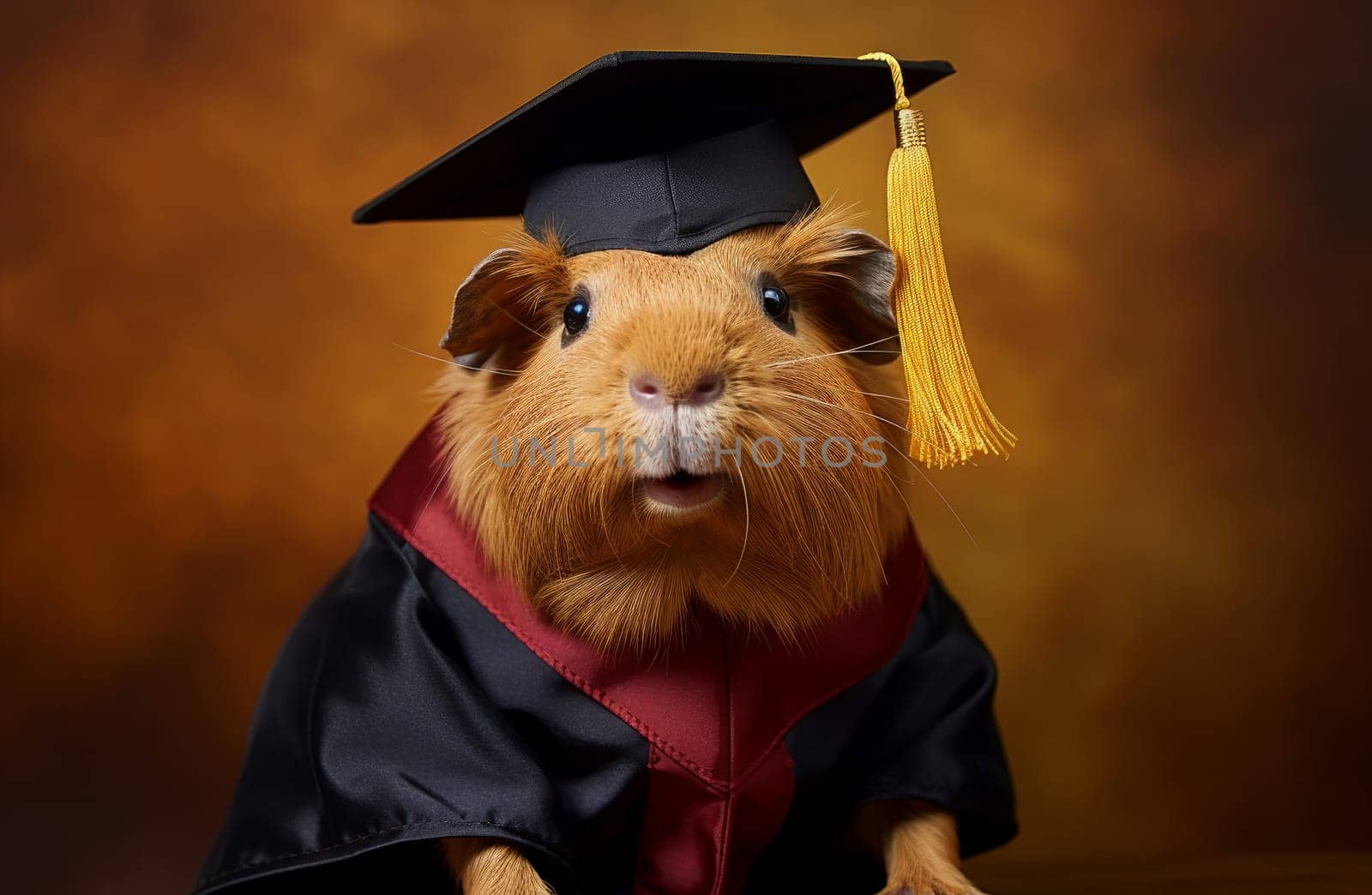 Trainable Graduate guinea pig mammal. Generate Ai by ylivdesign