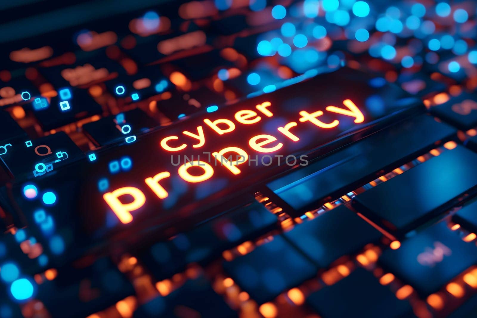 Words cyber property for cyber law concept by z1b