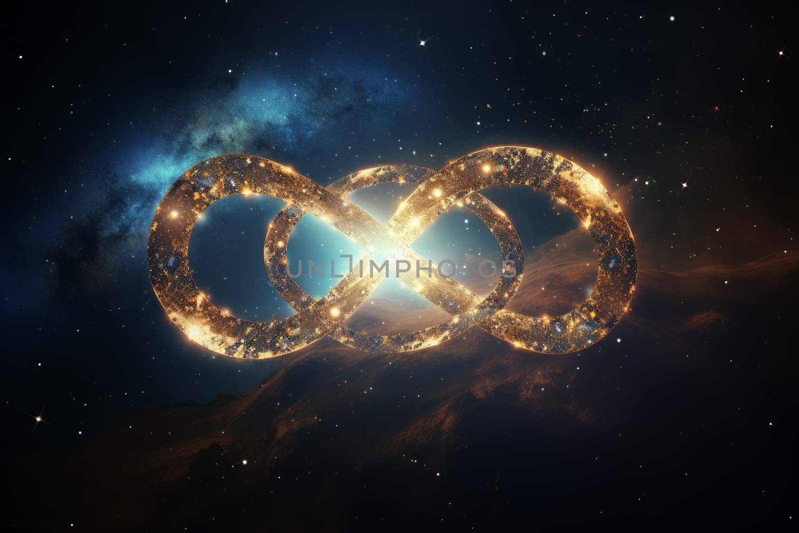 Mysterious Infinity sign universe. Generate Ai by ylivdesign