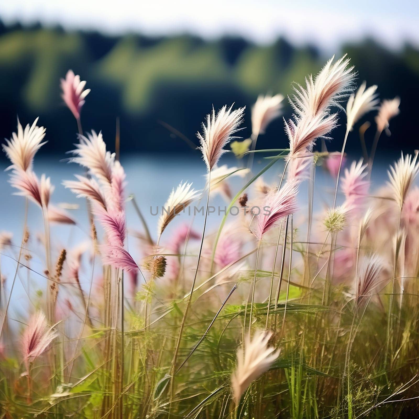 Wild Grass in a Breathtaking Natural Landscape