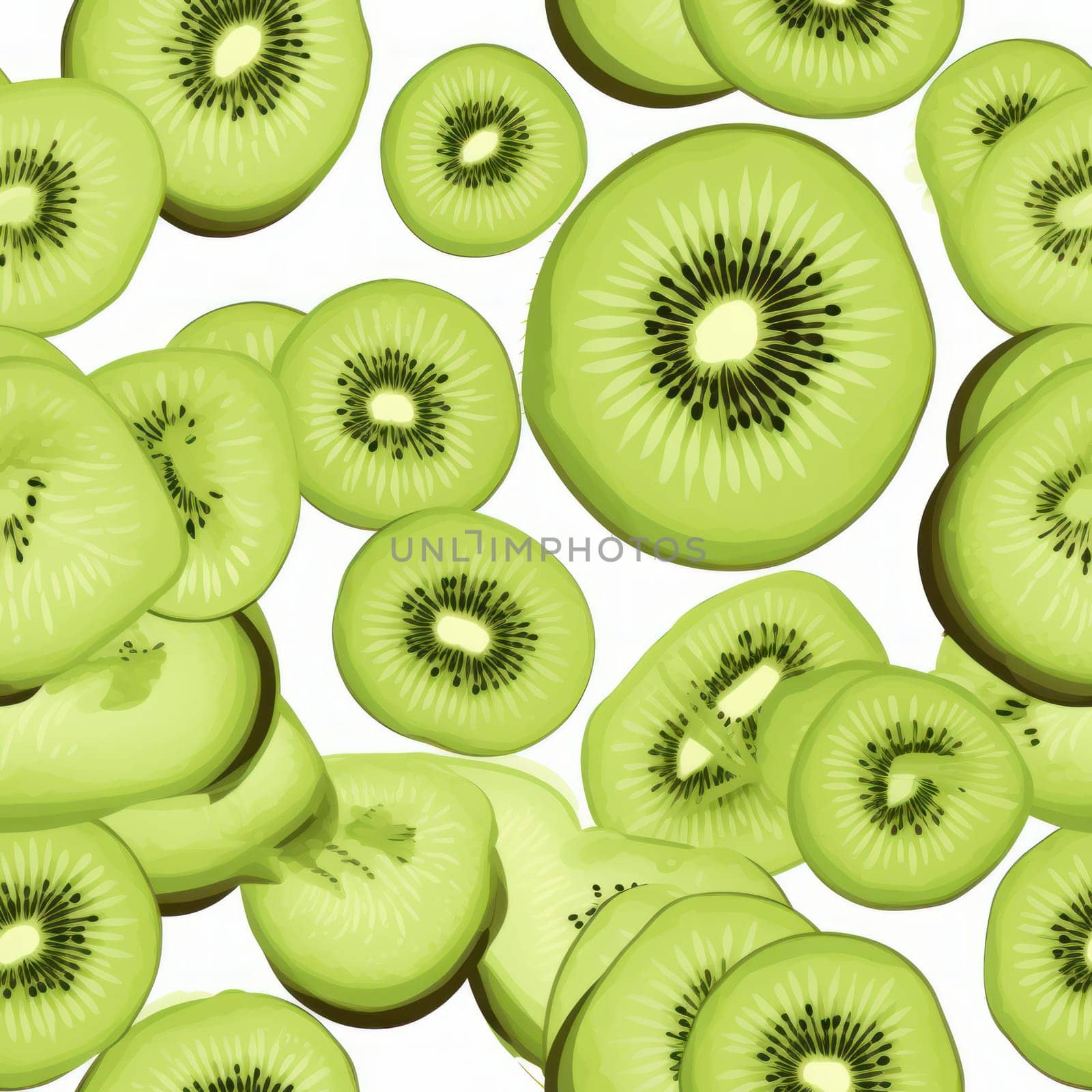 Unique Kiwi fruits pattern. Generate Ai by ylivdesign
