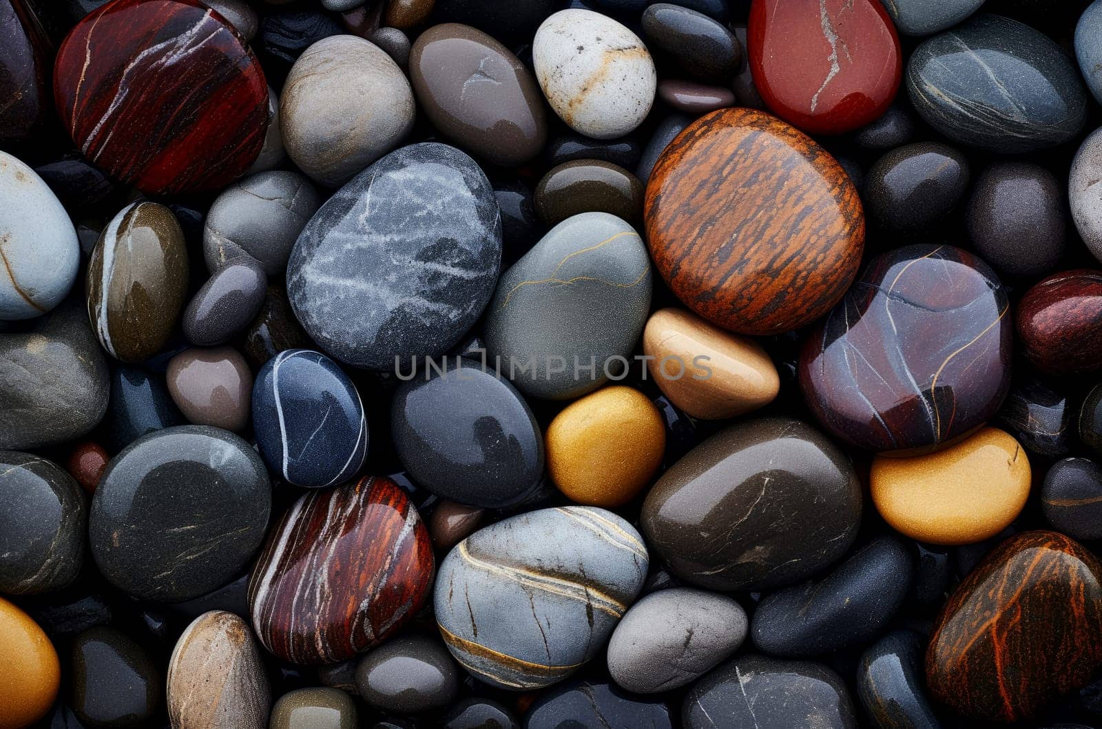 Textured Macro stones colorful. Generate Ai by ylivdesign