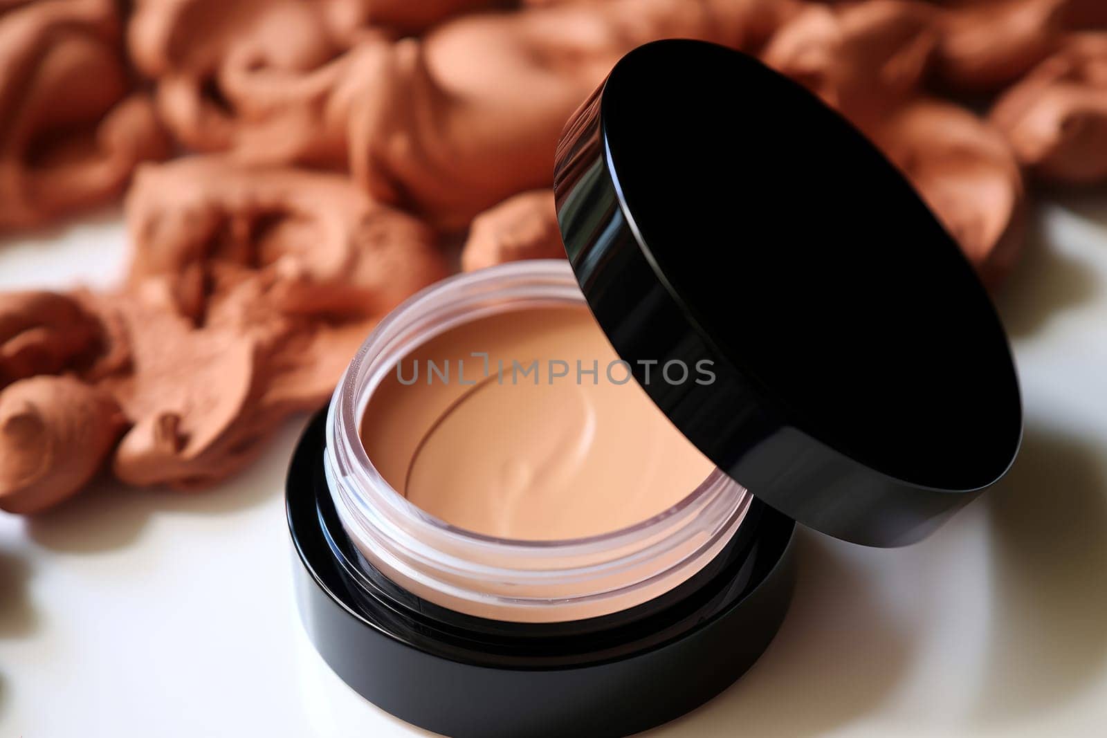Blendable Makeup foundation cream. Generate Ai by ylivdesign