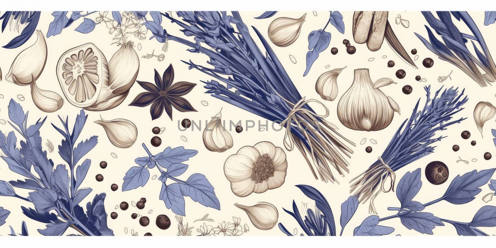 drawing seamless pattern with vegetables and fruits at white background hand drawn illustration. by Benzoix