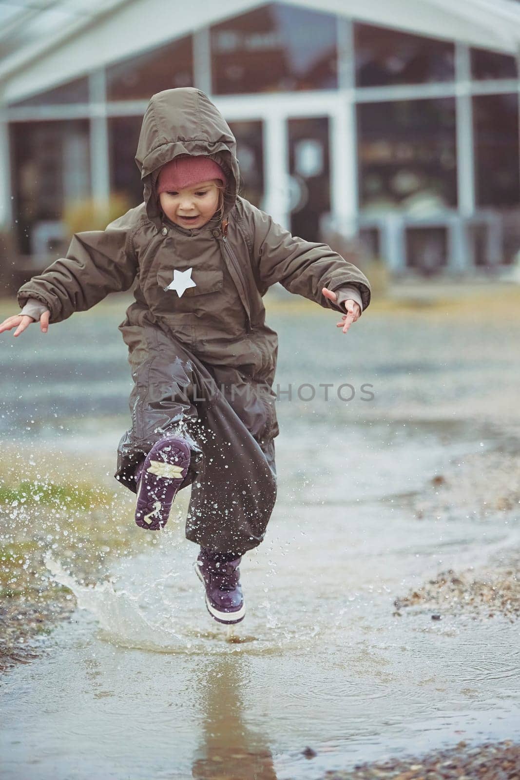 Charming child playing in Denmark.