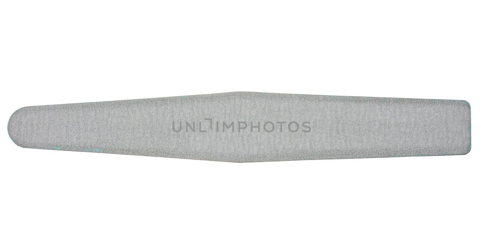 Gray nail file for polishing nails on isolated background by ndanko