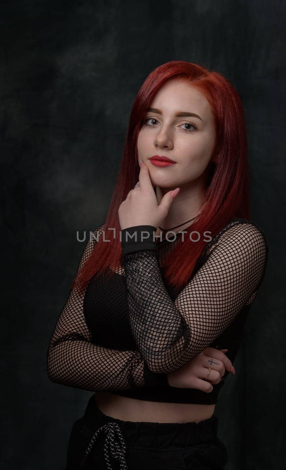 portrait of a sexy beautiful cute girl with red hair 1