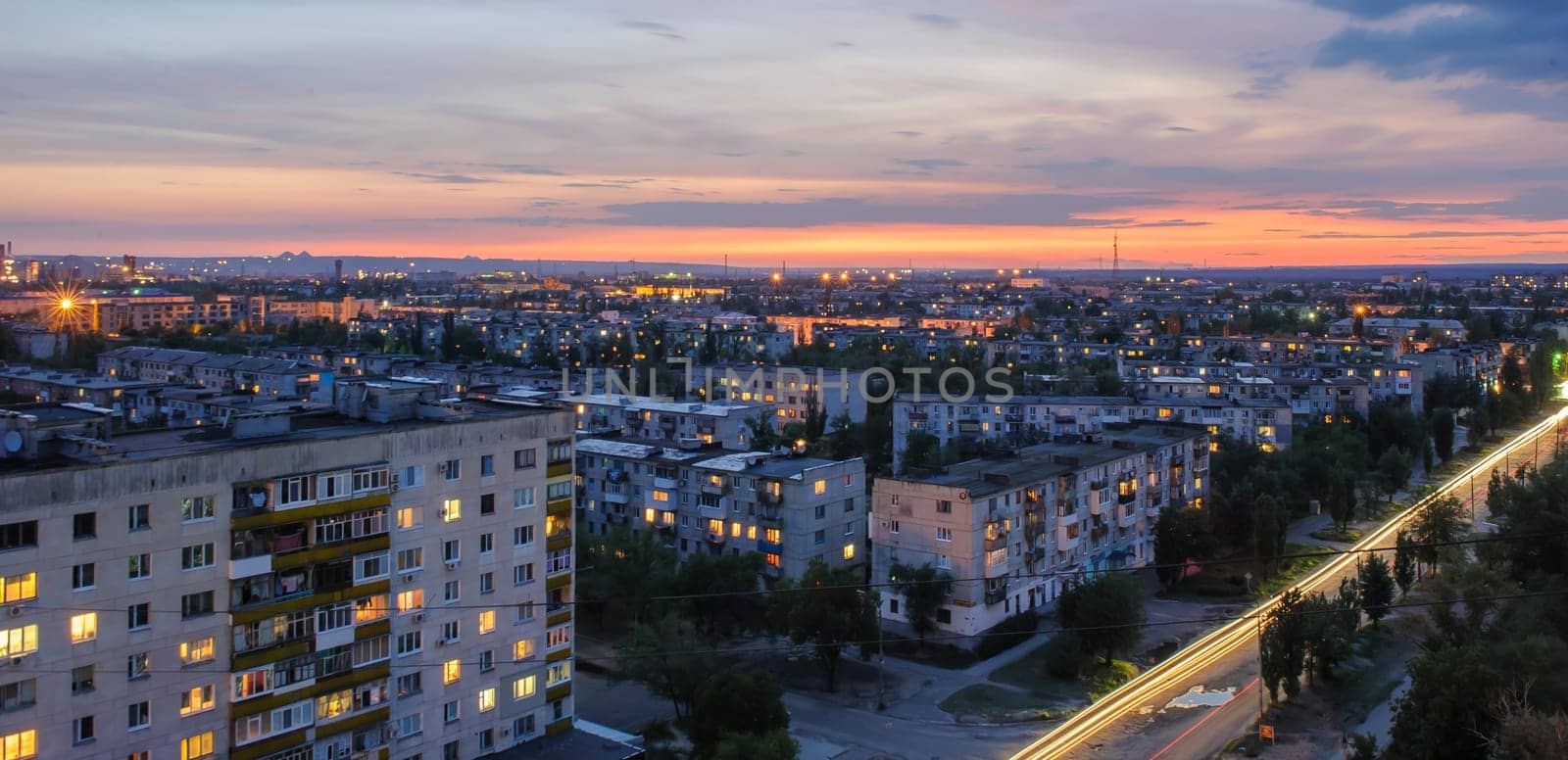 evening view of Severodonetsk before the war with Russia 2