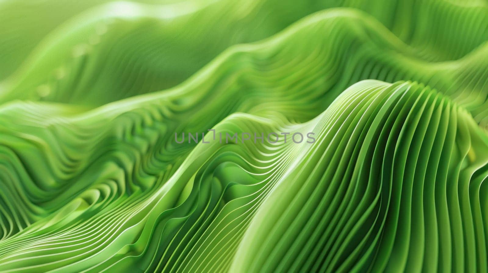 Abstract organic green lines as wallpaper background illustration. Generative AI by golfmerrymaker