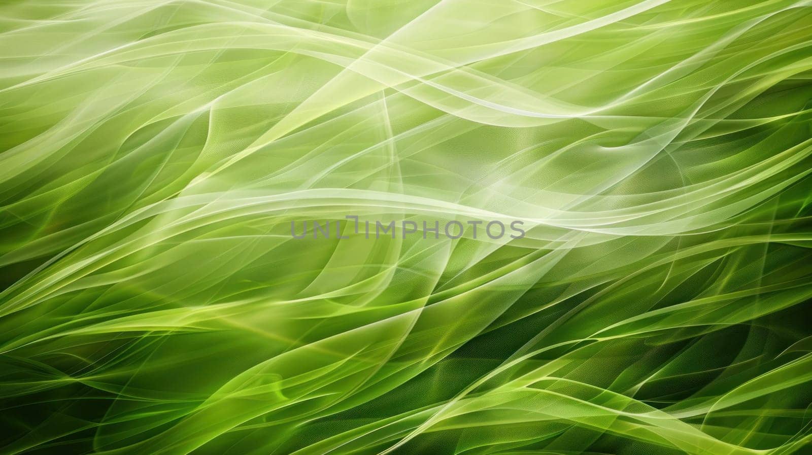 Abstract organic green lines as wallpaper background illustration. Generative AI.