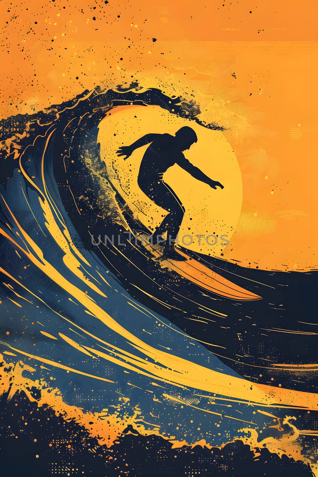 Man on a surfboard riding a wave in outdoor recreation by Nadtochiy