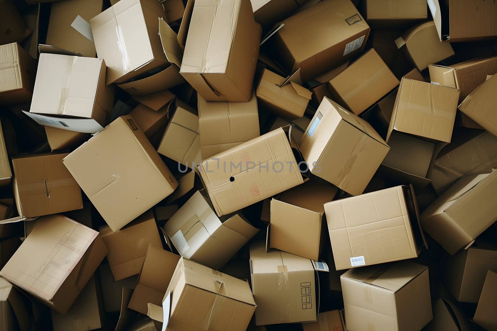 pile of empty cardboard boxes, full-frame background by z1b