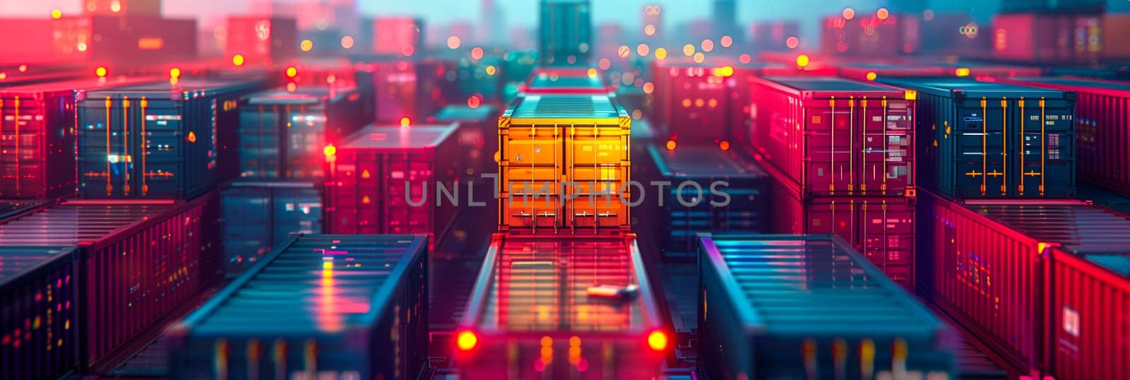 Stack of Containers Cargo Ship Import or Export in Harbor Port. Cargo Freight Shipping. by sarymsakov