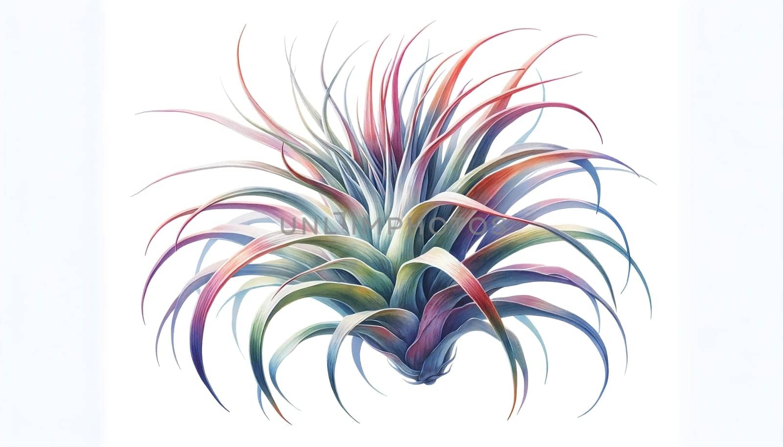 vibrant Air Plant or Tillandsia against a clean white backdrop by SweCreatives