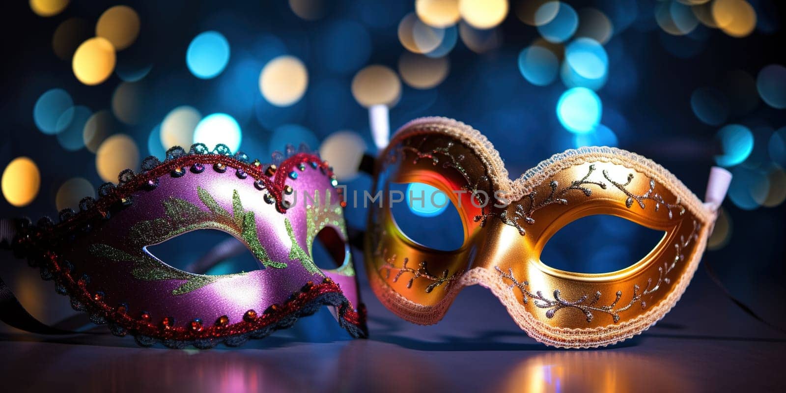 Carnival Eye Masks For A Party On A Holyday Background