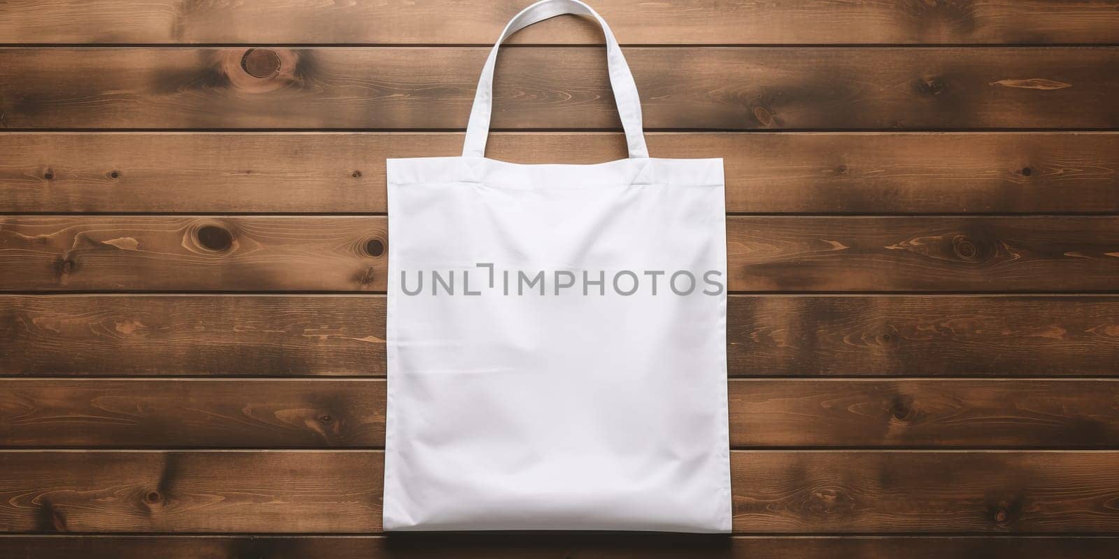 White Bag On A Table, Template For Your Design , Object For Mock Up